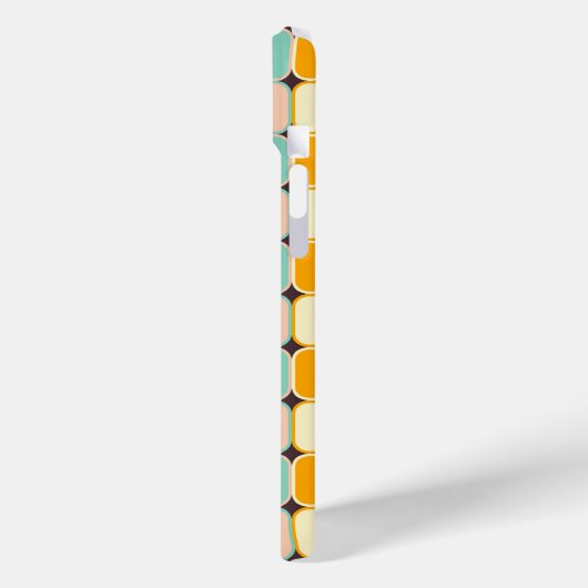 Retro geometric pattern with vertical ovals Case-Mate iPhoneケース (裏面 / 左)