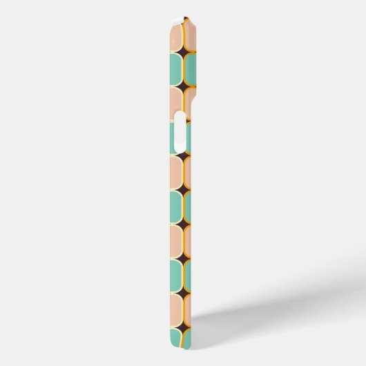 Retro geometric pattern with vertical ovals Case-Mate iPhoneケース (裏面 / 右)