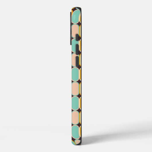 Retro geometric pattern with vertical ovals Case-Mate iPhoneケース (裏面 / 左)
