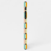 Retro geometric pattern with vertical ovals iPhoneケース (左側)