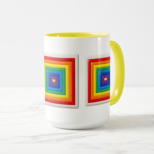 Retro Geometric Pop Art マグカップ (正面右)