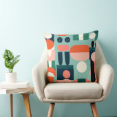 Retro Geometric Semicircle Pillow クッション (椅子)