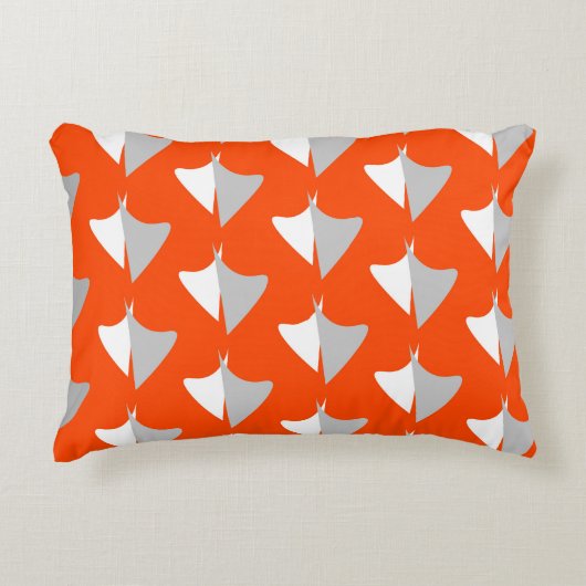 Retro geometric shapes with seamless patternabstra アクセントクッション (正面)
