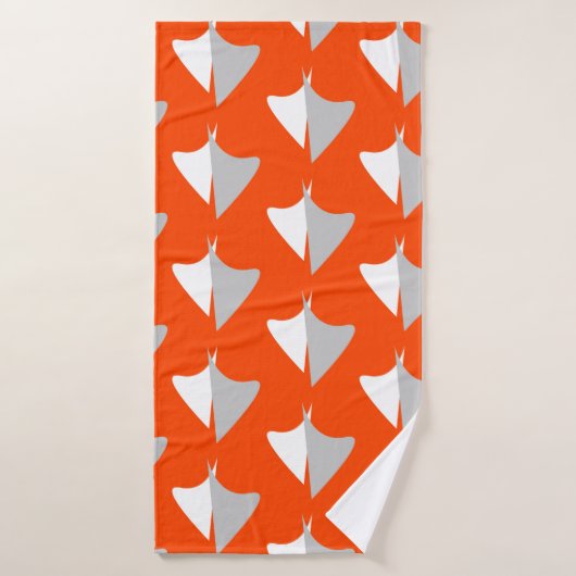 Retro geometric shapes with seamless patternabstra バスタオル (バスタオル)