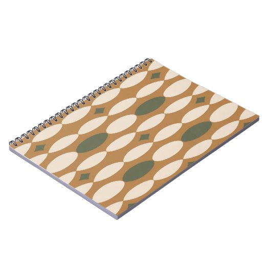 Retro Geometric Spiral Notebook ノートブック (左側)