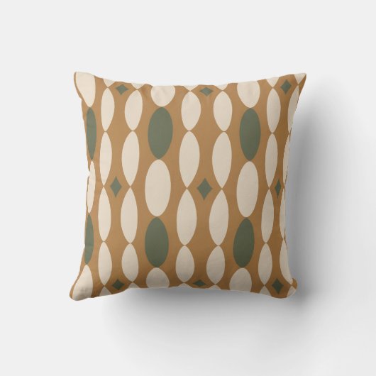 Retro Geometric Throw Pillow クッション (裏面)