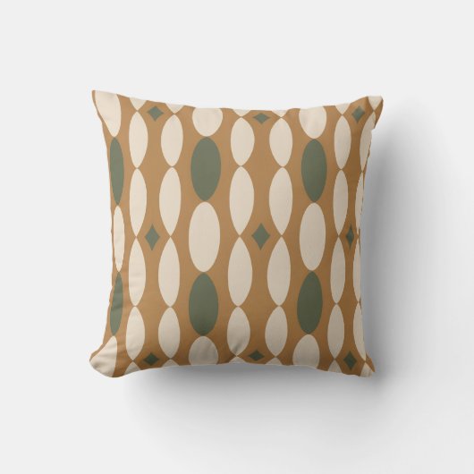 Retro Geometric Throw Pillow クッション (正面)