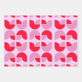 Retro Geometric Tulip Wrapping Gift Paper ラッピングペーパーシート (正面)