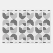 Retro Geometric Tulip Wrapping Gift Paper ラッピングペーパーシート (正面2)