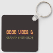 Retro German Shepherd Keychain  キーホルダー (裏面)