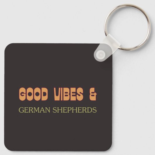 Retro German Shepherd Keychain  キーホルダー (裏面)