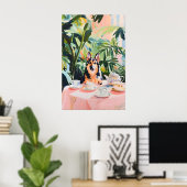 Retro German Shepherd Poster, German Shepherd Oil ポスター (ホームオフィス)