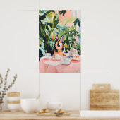 Retro German Shepherd Poster, German Shepherd Oil ポスター (キッチン)