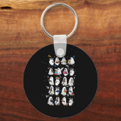 Retro Ghost Book Fantasy Series Halloween Book Lov キーホルダー (正面)