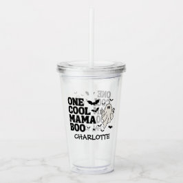 Retro Ghost One Halloween Boy 1st Birthday アクリルタンブラー