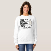 Retro Ghost One Halloween Boy 1st Birthday スウェットシャツ (正面フル)