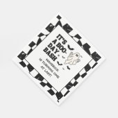 Retro Ghost One Halloween Boy 1st Birthday スタンダードランチョンナプキン (角)