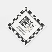 Retro Ghost One Halloween Boy 1st Birthday スタンダードランチョンナプキン (角)