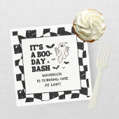 Retro Ghost One Halloween Boy 1st Birthday スタンダードランチョンナプキン