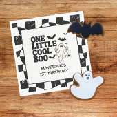 Retro Ghost One Halloween Boy 1st Birthday スタンダードランチョンナプキン