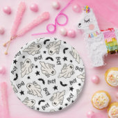 Retro Ghost Spooktacular  Halloween ペーパープレート (パーティー)