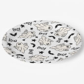 Retro Ghost Spooktacular  Halloween ペーパープレート (アングル)