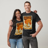 Retro Giant Pizza Monster Attacks Himeji Castle Tシャツ (ユニセックス)