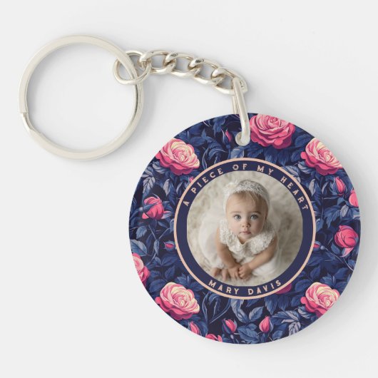 Retro Gifts For Coworkers Rose キーホルダー (正面)