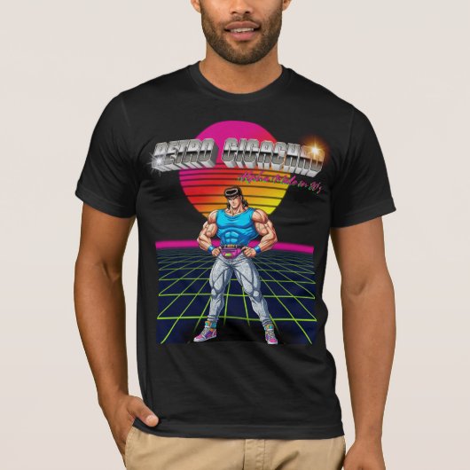 Retro Gigachad  Tシャツ (正面)