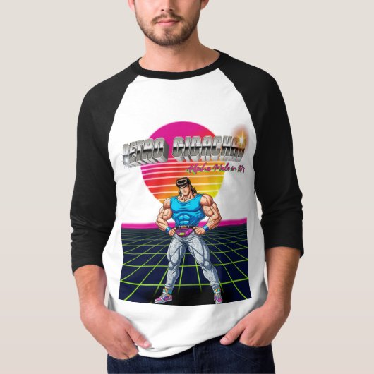 Retro Gigachad  Tシャツ (正面)