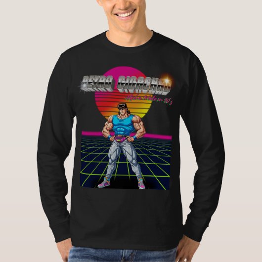 Retro Gigachad  Tシャツ (正面)