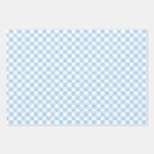Retro Gingham Baby Blue ラッピングペーパーシート (正面2)