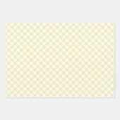 Retro Gingham Butter Yellow ラッピングペーパーシート (正面2)