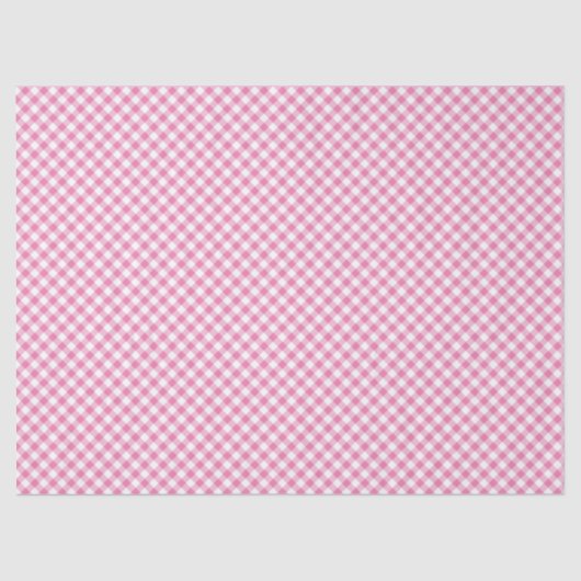 Retro Gingham Fuchsia Pink 薄葉紙 (正面)