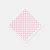 Retro Gingham Light Pink スタンダードカクテルナプキン (角)