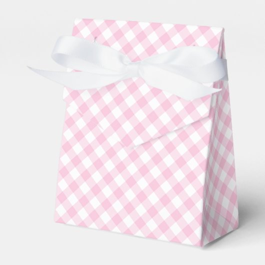 Retro Gingham Light Pink フェイバーボックス (正面サイド)