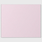 Retro Gingham Light Pink ラッピングペーパー (フラット)