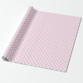 Retro Gingham Light Pink ラッピングペーパー (アンロールド)