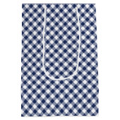 Retro Gingham Navy Blue ミディアムペーパーバッグ (裏面)