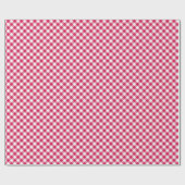 Retro Gingham Raspberry ラッピングペーパー (フラット)