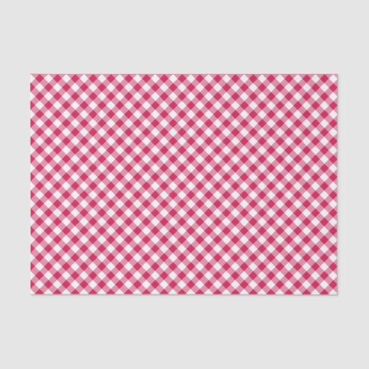 Retro Gingham Raspberry 薄葉紙 (正面)