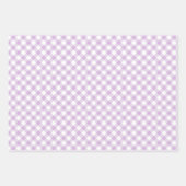 Retro Gingham Soft Lilac ラッピングペーパーシート (正面2)