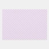 Retro Gingham Soft Lilac ラッピングペーパーシート (正面)