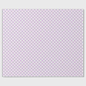 Retro Gingham Soft Lilac ラッピングペーパー (フラット)