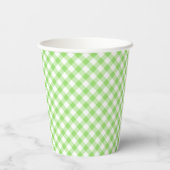 Retro Gingham Spring Green 紙コップ (裏面)