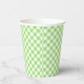 Retro Gingham Spring Green 紙コップ (右)