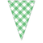 Retro Gingham Summer Green バンティングフラッグ (第3の旗)