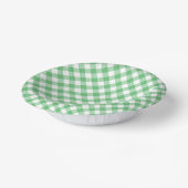 Retro Gingham Summer Green ペーパーボウル (傾斜あり)