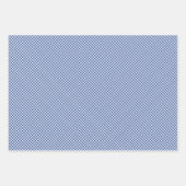 Retro Gingham True Blue ラッピングペーパーシート (正面3)