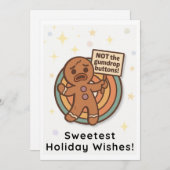 Retro Gingy Christmas Card – Cute Holiday Greeting シーズンカード (正面/裏面)